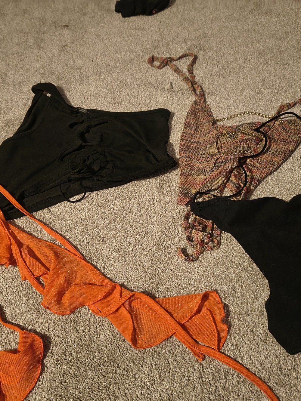Women’s Sexy Tops - Black, Orange, Multicolor